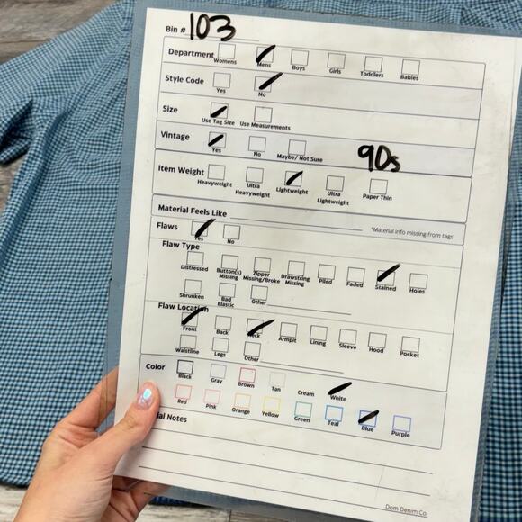 Vintage 90s Abercrombie & Fitch White Blue Gingham Check Mens XL Button Up Shirt - Picture 8 of 9